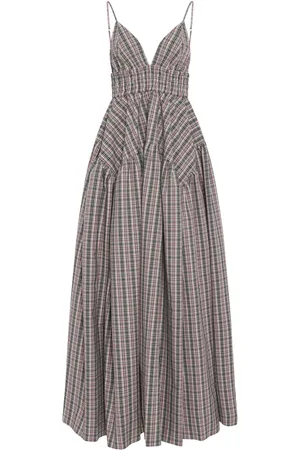ROSETTA GETTY Vestido midi con diseño fruncido