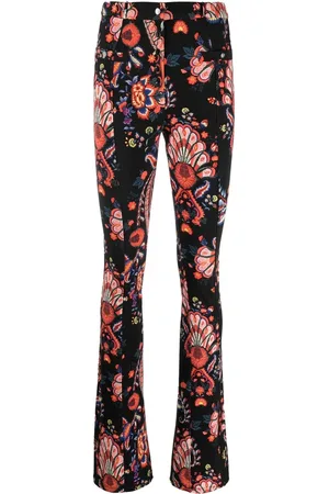 Paco rabanne Pantalones con tiro alto y estampado floral