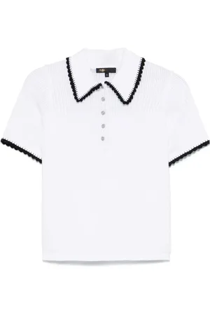 Maje Playera tipo polo tejida