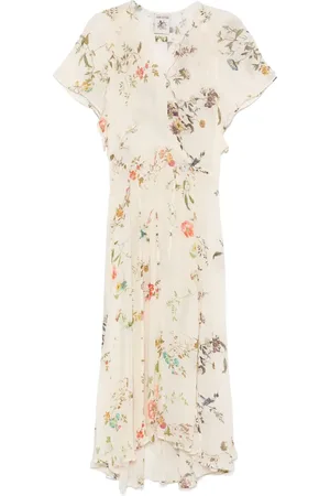 SEMICOUTURE Vestido largo con estampado floral