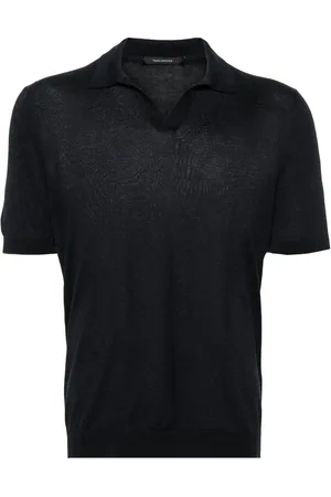 TAGLIATORE Playera tipo polo de seda de tejido fino