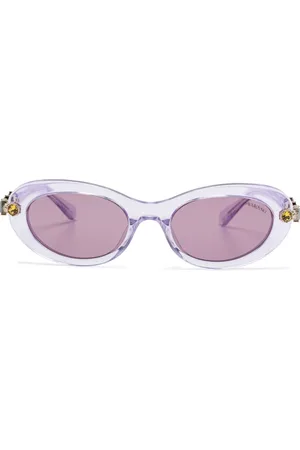 Swarovski Lentes de sol con detalles de cristal