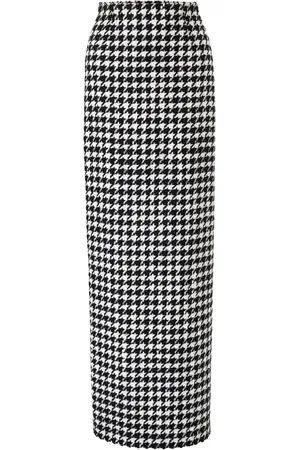 Carolina Herrera Falda con motivo pied de poule
