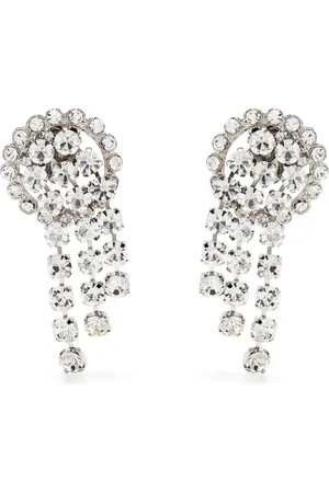 Alessandra Rich Aretes con detalles de cristal
