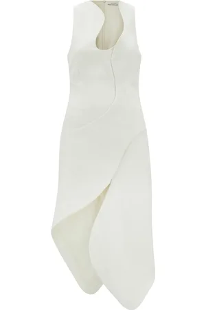 Salvatore Ferragamo Vestido midi con diseño asimétrico