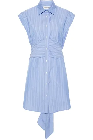 Iceberg Vestido corto de popelina con rayas
