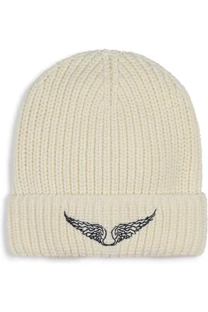 Zadig & Voltaire Gorro tejido de canalé con logo bordado