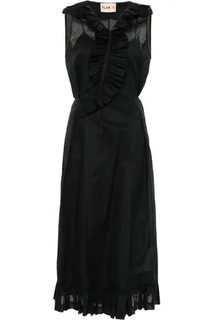 Plan C Vestido midi con diseño cruzado