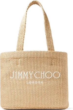 Jimmy Choo Bolsa de playa mediana con logo bordado