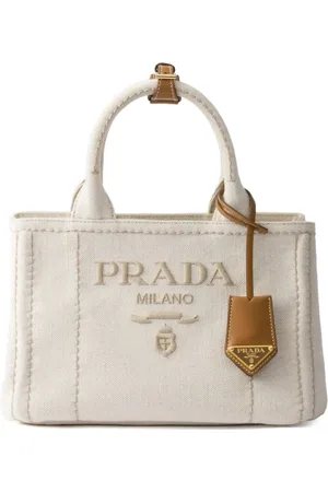 Prada Bolsa de mano pequeña con logo bordado