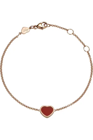 Chopard Pulsera My Happy Heart en oro rosa de 18kt con cornalina