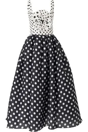 Carolina Herrera Vestido midi con estampado de lunares