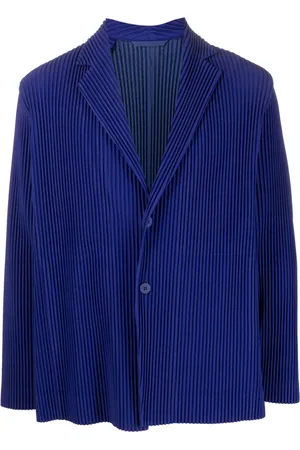 Issey Miyake Blazer de canalé con botones