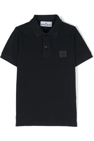 Stone Island Playera tipo polo con parche Compass