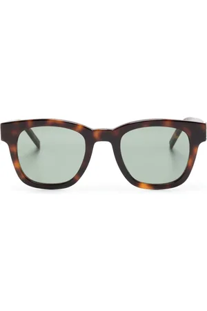 Saint Laurent Lentes de sol con armazón cuadrada y placa YSL