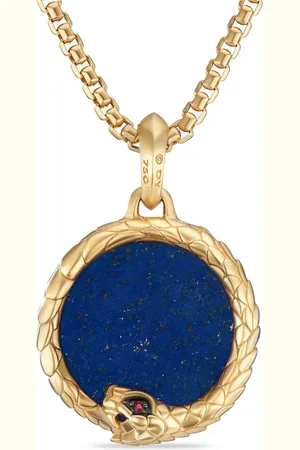 David Yurman Dije Cairo Ouroboros en oro de 18kt con lapislázuli y rubí