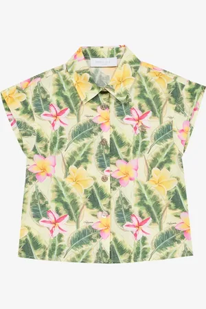 Roberto Cavalli Falda con hoja estampada