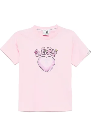 A Bathing Ape Playera con logo estampado