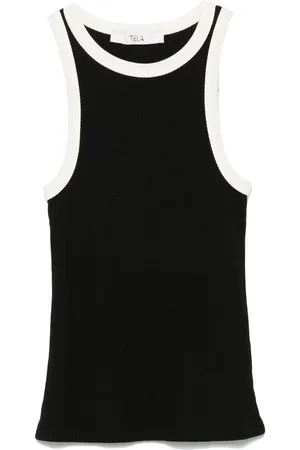 TELA Camiseta tejida de canalé