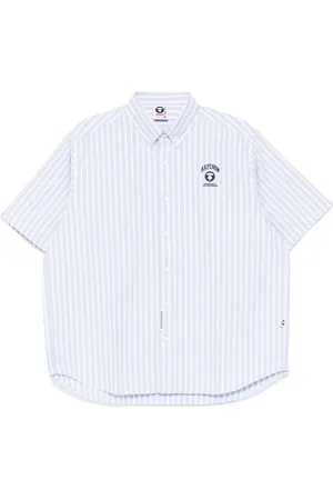 A Bathing Ape Camisa AAPENOW a rayas con logo de luna