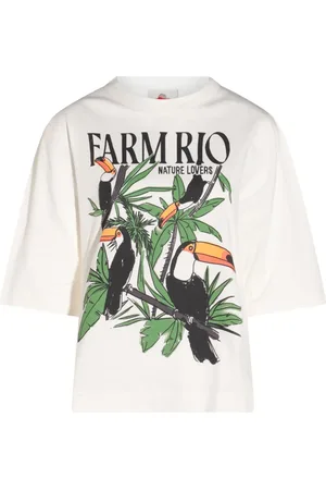 Farm Rio Playera con estampado gráfico de tucán