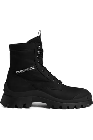 Dsquared2 Botas con agujetas y logo estampado