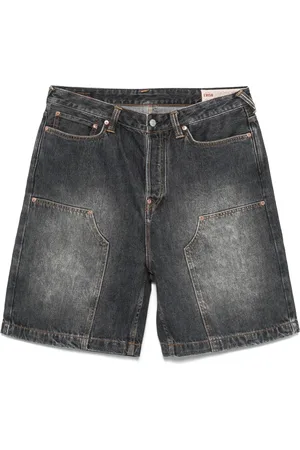 Evisu Shorts de mezclilla con gaviotas estampadas