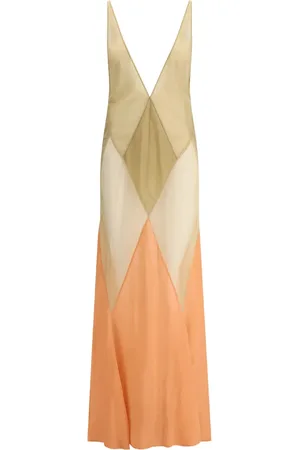 The Attico Vestido largo con cuello en V