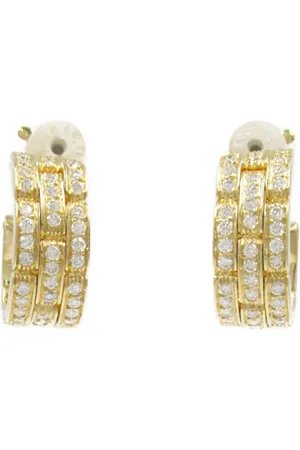 Cartier 2010s pre-owned 18kt yellow gold Maillon Panthère diamond earrings