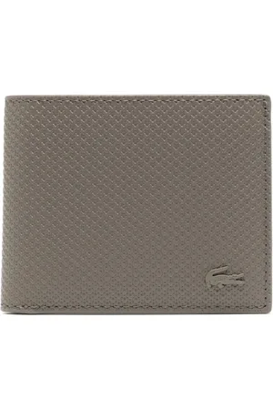 Lacoste Cartera plegable de piel pequeña