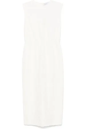 Harris Wharf London Vestido midi con efecto arrugado