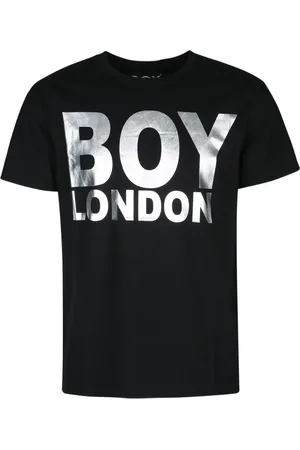 Boy London Playera con logo metalizado