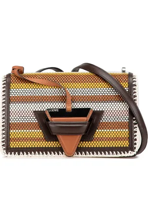 Loewe Bolsa crossbody Medium Woven Leather Striped Barcelona Bag 2000-2024