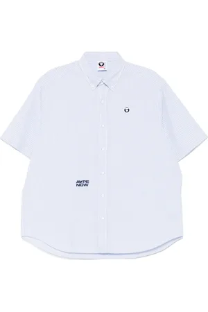 A Bathing Ape Camisa AAPENOW a rayas con logo de luna
