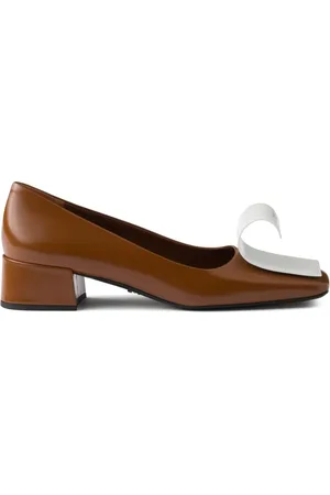Prada Zapatillas con diseño de dos tonos y tacón de 35mm