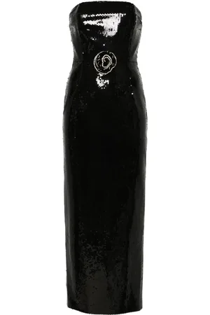 Ilkyaz Ozel Vestido largo Estelle bordado con lentejuelas