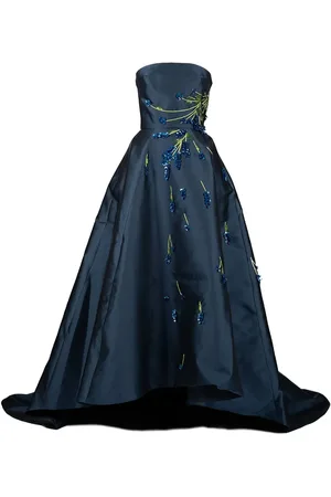 MONIQUE LHUILLIER Vestido de fiesta con bordado floral