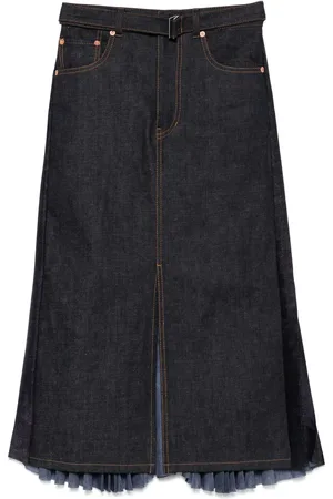 SACAI Falda midi con detalle plisado