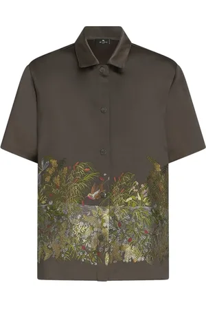 Etro Camisa satinada con diseño bordado