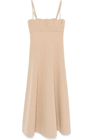 Serafini Vestido midi con diseño pliegues