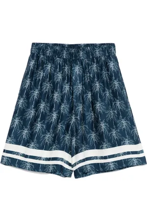 LANEUS Shorts con palmeras estampadas