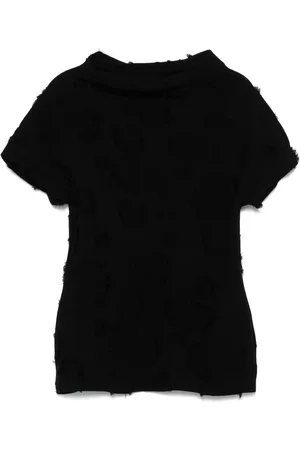 YOHJI YAMAMOTO Playera con detalles deshilachados