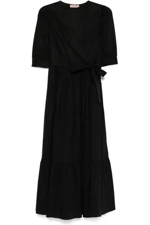 Twin-Set Vestido midi con diseño cruzado