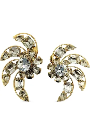 JENNIFER GIBSON JEWELLERY Aretes de clip de archivo Swirl 1980 pre-owned