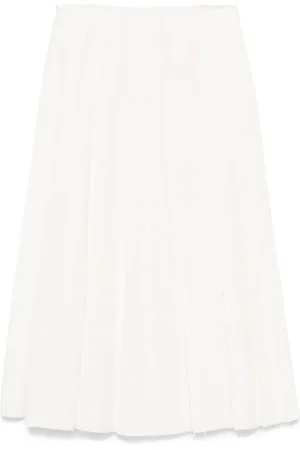 Calcaterra Falda midi con diseño plisado