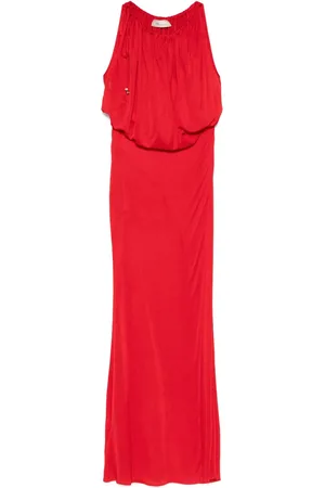 BLUMARINE Vestido largo con detalle drapeado