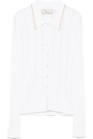 BLUMARINE Camisa de canalé fino