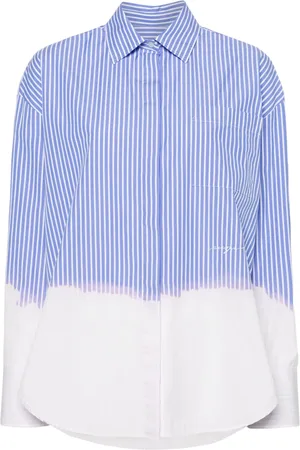 Msgm Camisa con efecto blanqueado