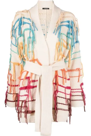 Canessa Cárdigan Rainbow Dream con efecto deshilachado