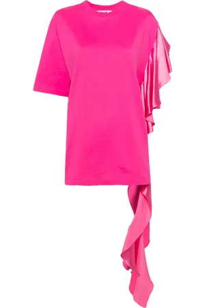 Msgm Playera con mangas drapeadas